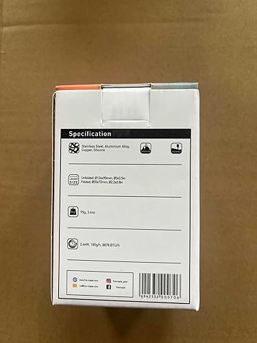 Miniatura 9 de Fire-Maple Greenpeak 2 - Estufa de mochilero y camping con válvula micro regulada, ultraligera, compacta, con isobutano para senderismo, senderismo,