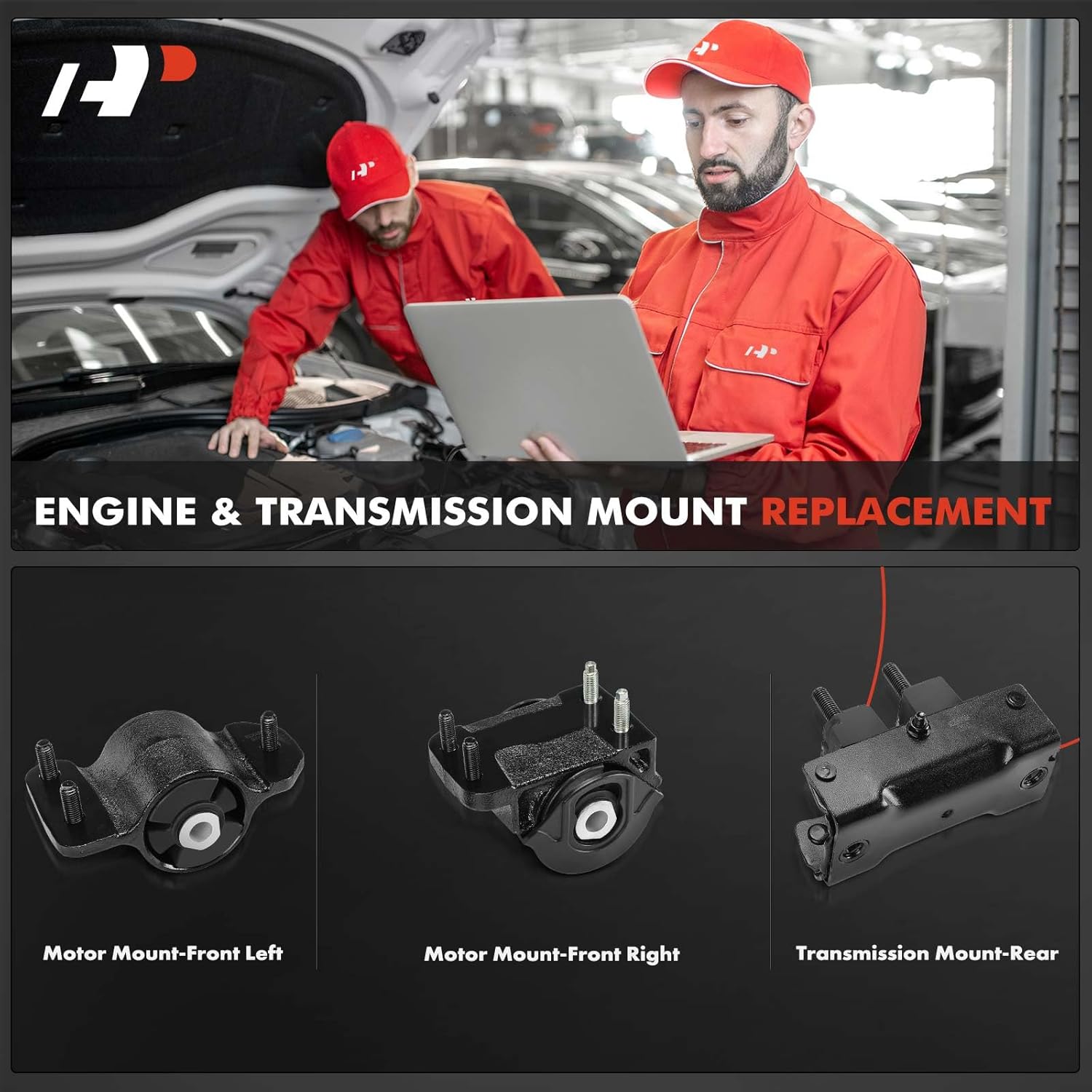 A-Premium 3PCS Engine Motor Mount and Transmission Mount Set Compatible with Ford F-250 Super Duty/F-350 Super Duty/F-450 Super Duty/F-550 Super Duty 2011-2016, 6.7L, Replace# 7C3Z6038CC, BC3Z6038D