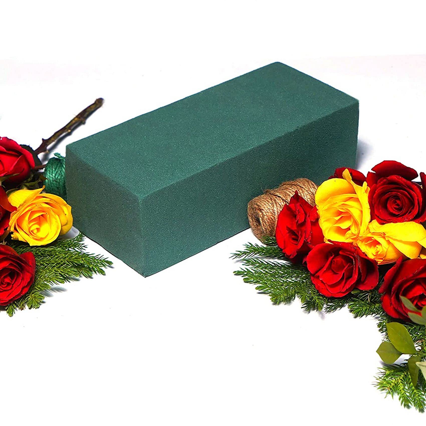 Paquete de 16 Bloques de Espuma Floral para Flores Frescas Y Artificiales, Bloques de Espuma Floral Secos Y Húmedos para Bodas, Cumpleaños, Decoración del Hogar