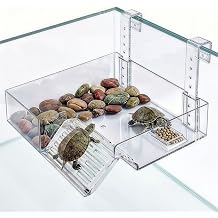 Reptile Bath Pool Turtle Dock Floating Turtles Water Bowl Reptiles Non-Slip Large Climbing Platform Animal Pool for Turtles
