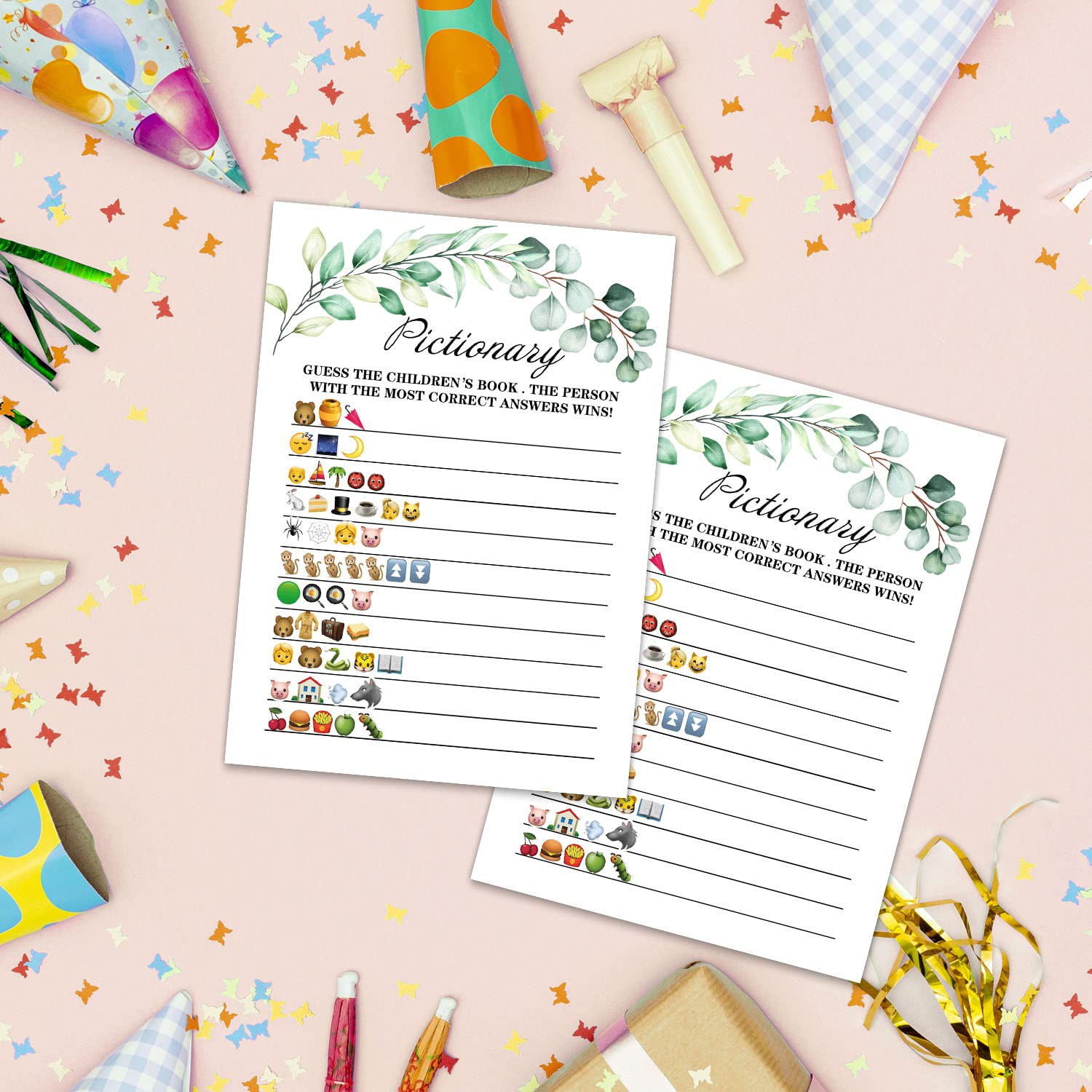 Baby Shower Spielkarten – 50 Grüne Karten Für Partyspiele & Aktivitäten
