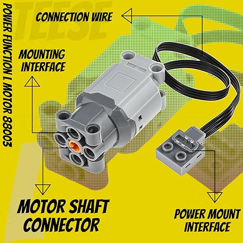 Miniatura 4 de TEESE 27pcs Technic-Motor Set con Motor-Control Remoto-Receptor, Caja de Batería-Interruptor-Light-Cable, Compatible con Lego-Technic-Parts