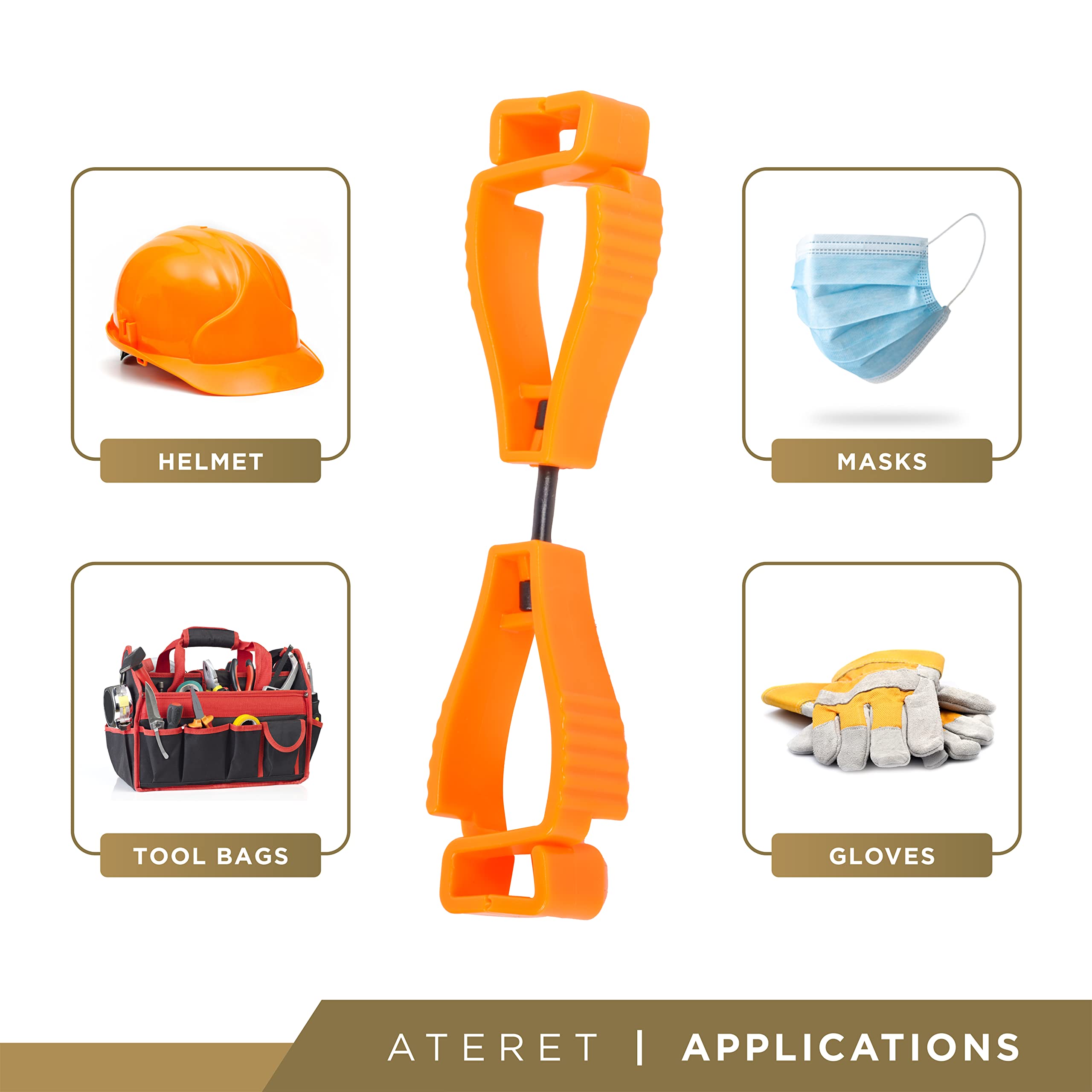 ATERET 12 Pieces Gloves Clips for Work Gloves, Gloves Holder For