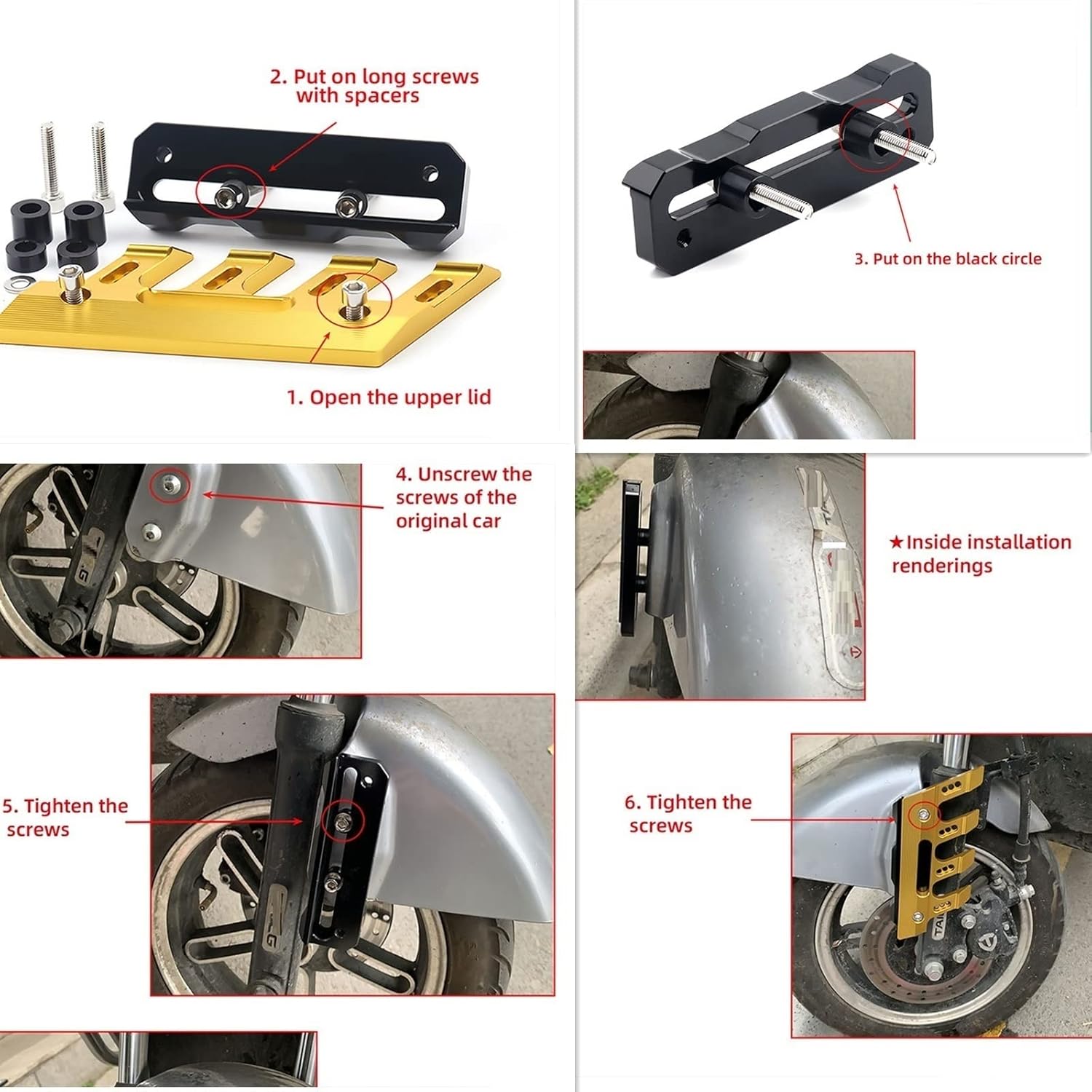 SCUUBE for Yamaha YZFR1 YZFR3 YZFR6 Motorcycle Front Fender Protection Block Fall Side Guard Front Fork Protector Mudguard Sliders Motorcycle Accessories (Color : Blue)