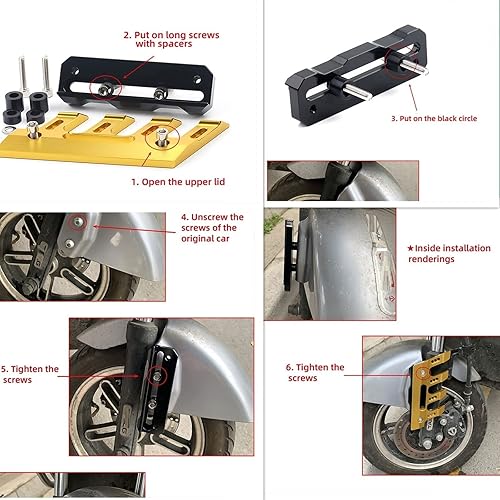 Miniatura 5 de SCUUBE Para Yamaha MT-09 MT-07 MT03 MT01 Bloque de protección de guardabarros delantero de motocicleta, protector lateral de caída, protector de