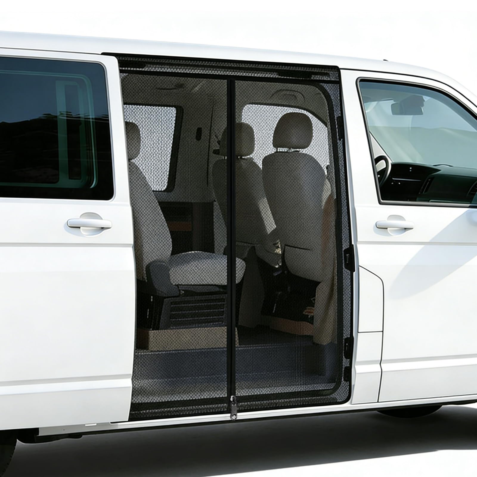 Moustiquaire Magnétique pour VW T5 T6 Porte Coulissante | NIGOOLATA Moustiquaire Van Aménagé Filet Anti-Moustiques et Protection Solaire pour Camping