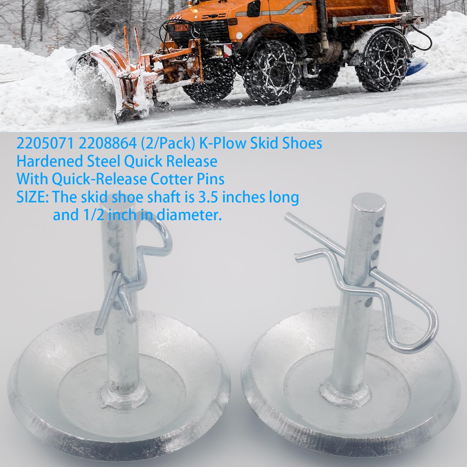 Amazon.com : 2205071 2208864 2-Pack Snow Plow Skid Shoes Quick