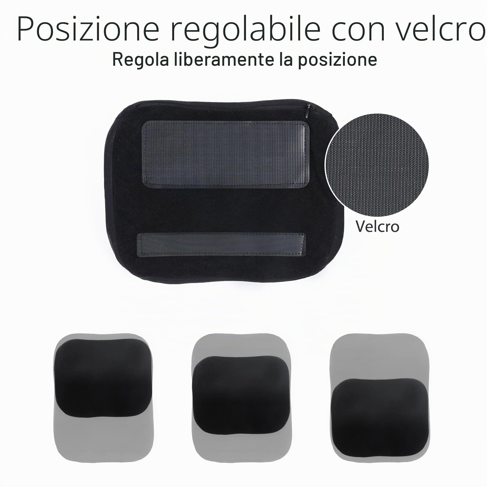 ZATOOTO Regolabile Cuscino Poggiatesta Auto, Cuscino Memory Foam Cervicale per Sedile Auto Guidatore, Confortevoli e Traspiranti (Nero)