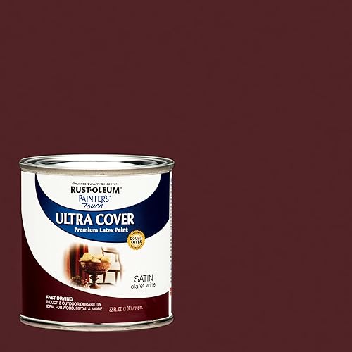 Miniatura 75 de Rust-Oleum Painters Touch, Ultra Cover 2X, 1994502 - Pintura de látex, color almendra, 1 cuarto de galón Almendra brillante