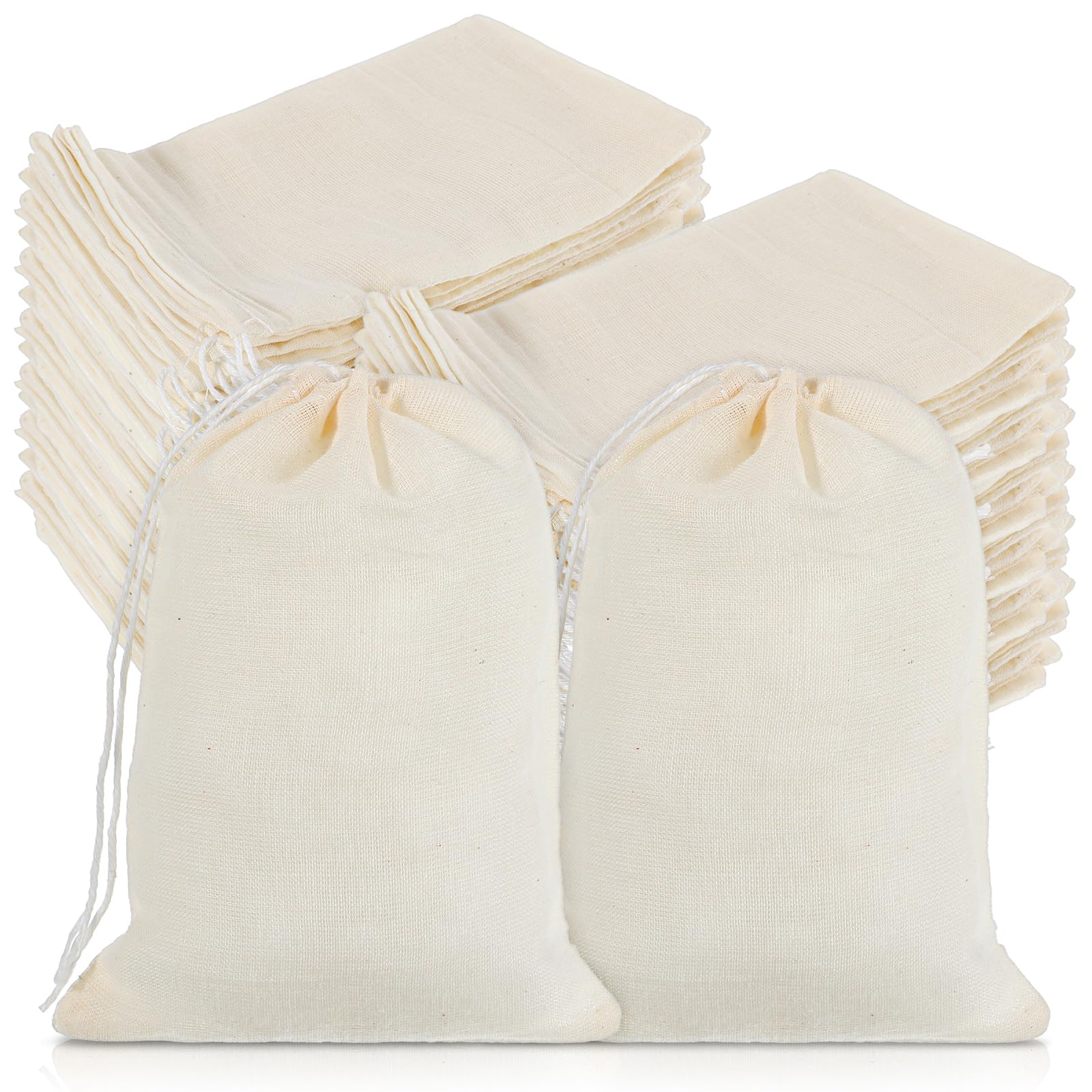 Sacs réutilisables en mousseline coton pochon cordon serrage - 8