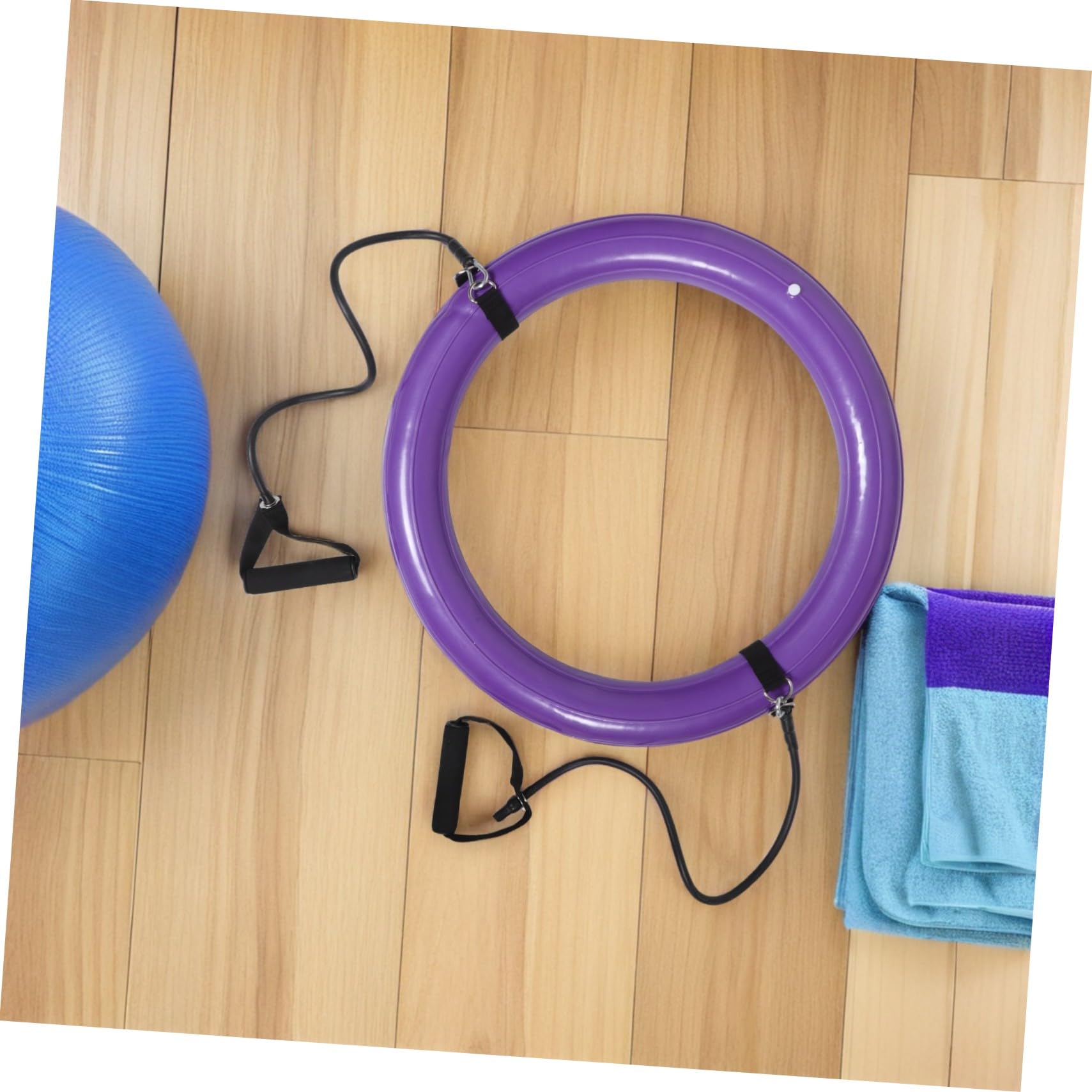 Base per Palla Yoga Antiscivolo 60cm in PVC Porpora | Anello Fisso con Maniglia, Struttura Ispessita, Supporto Stabile per Pratica Domestica e Attività Outdoor
