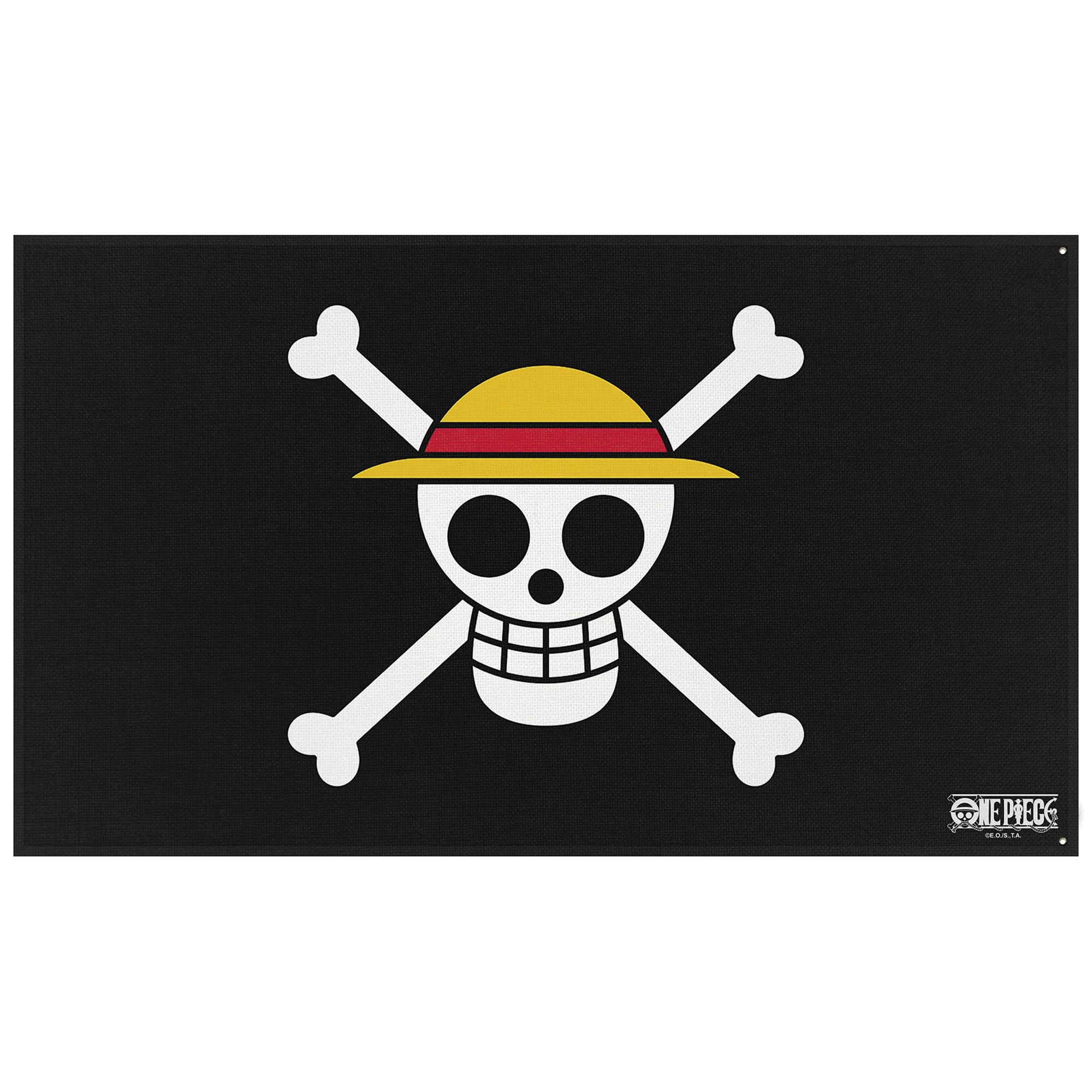ABYSTYLE – Bandera oficial One Piece Straw Hat – Dimensiones: 70 x 120 cm – Calidad de impresión alta