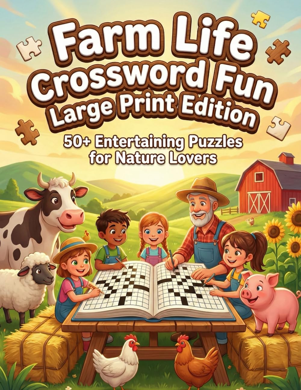 Farm Life Crossword Fun: Large Print Edition: 50+ Entertaining Puzzles for Nature Lovers