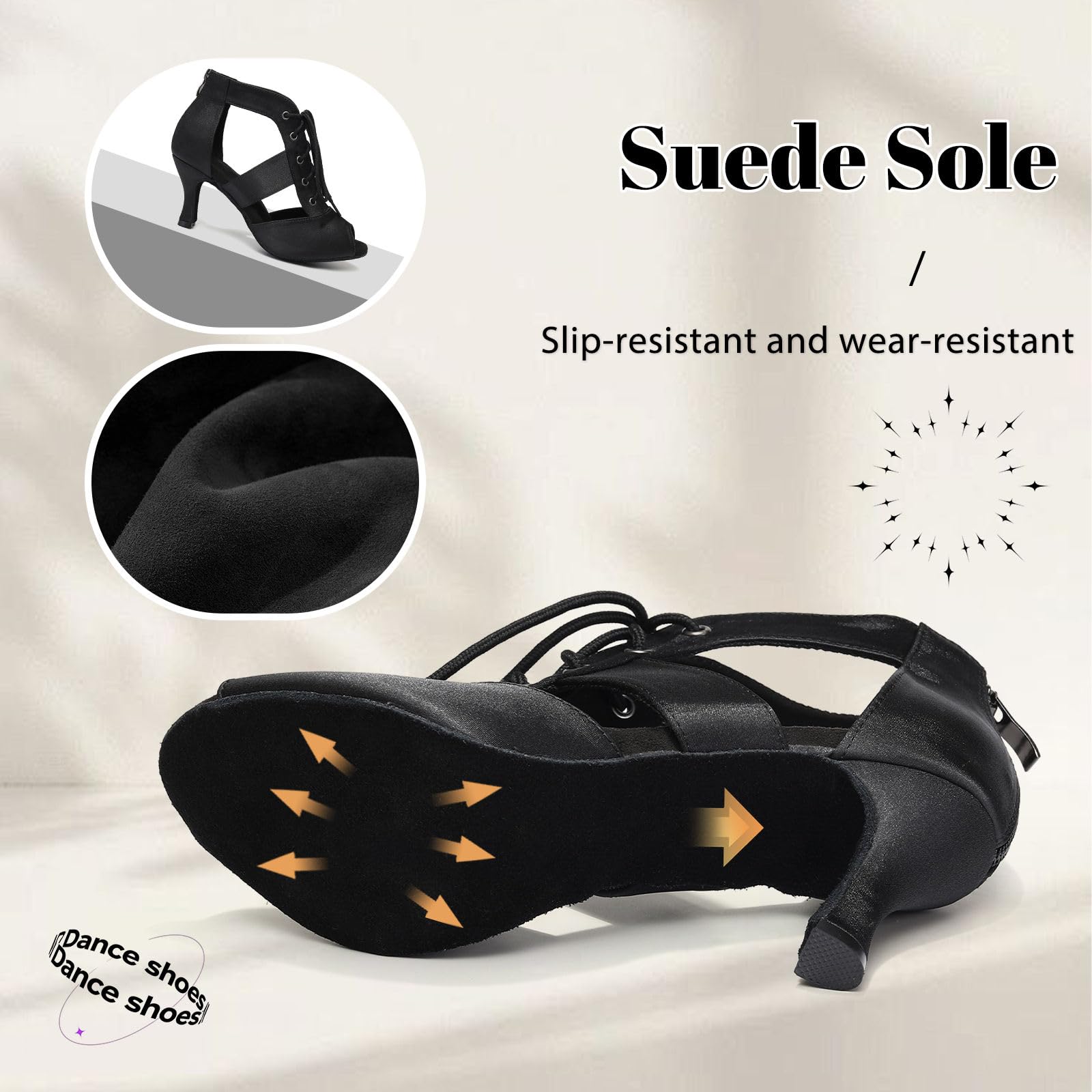 Damen Lateinische Tanzstiefel Schnüren Salsa Tanzstiefel
