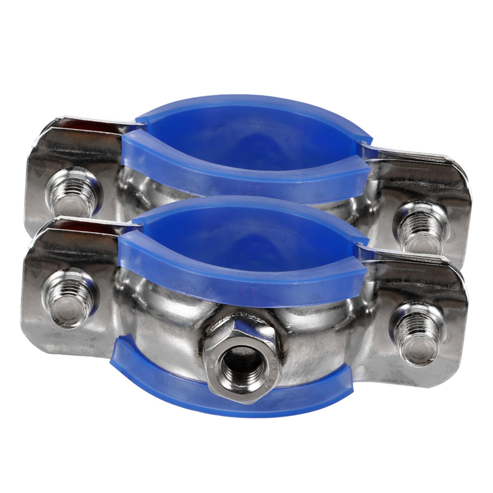 EXCEART 4 Ensembles Collier De Serrage En Acier Inoxydable Pince Robuste Pépin Serrer Agrafe Collier De Serrage Pour Tuyau Support De Pipe Support De Tuyau Mural 2 Pièces * 4