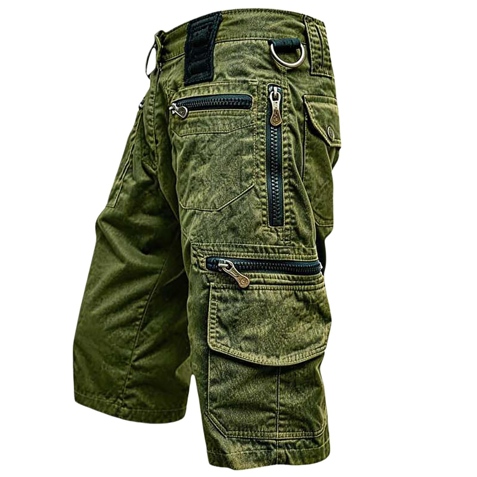 Sommerhose Für Herren, Einfarbig, Gewaschener Baumwolle, Lässig, Knöchellang, Mit Seitentaschen Radsport Shorts Herren Gym Kleidung Running Men Cargo Hosen Kurze Blumen Hose Schwarz 4XL