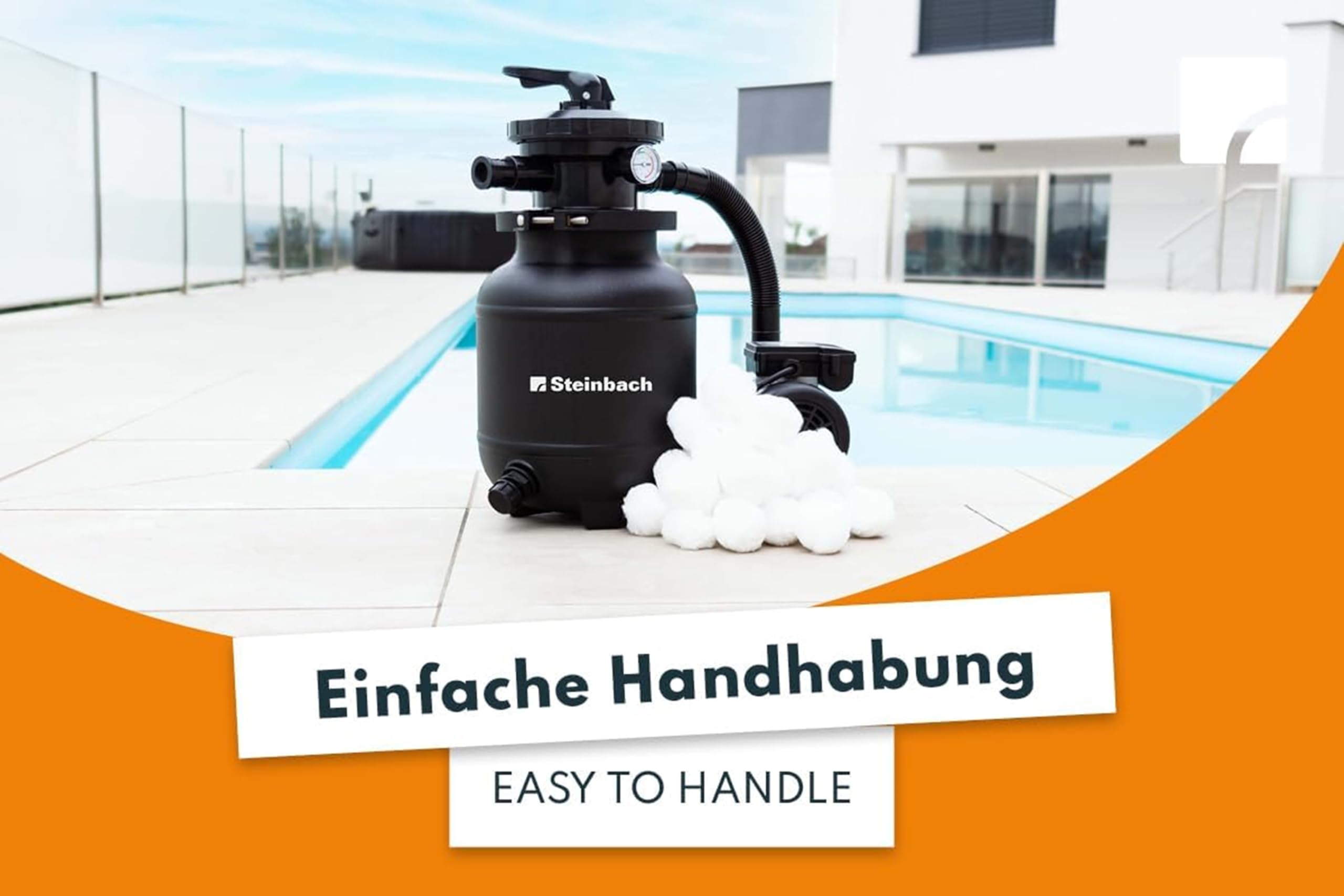 Steinbach Poolpflege-Set | Total Blue (20 g Tabs) 1 kg & Filter Balls 700 g | langsamlösliche Multifunktionstabletten | ersetzt 25 kg Filtersand | klares Wasser für Kartuschen- & Sandfilteranlagen