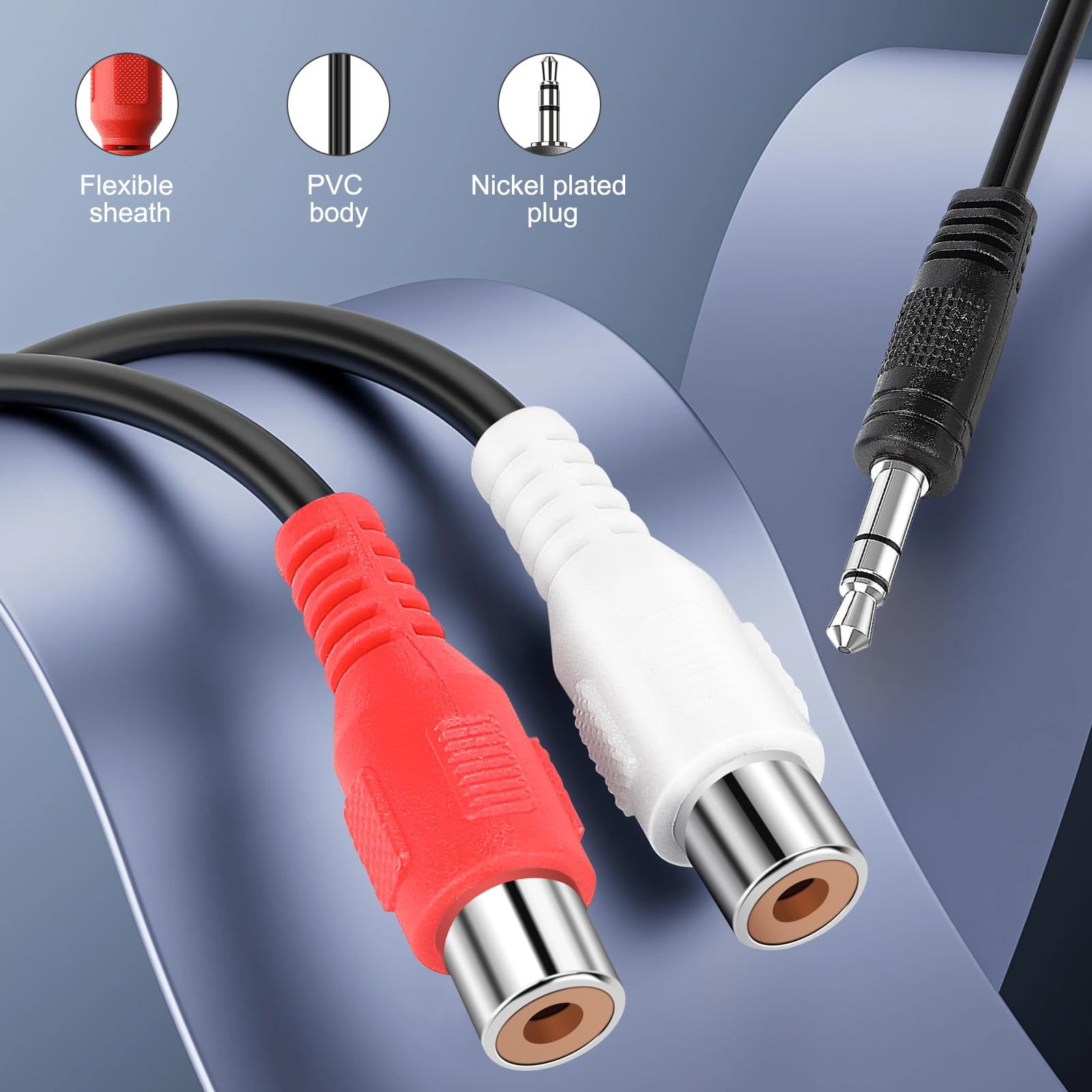 Amazon.com: PASOW 3.5mm Male to 2 RCA Female Stereo Audio Y Cable