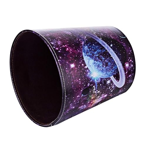 Miniatura 3 de Cubo de basura de cuero, cesta decorativa de desechos, pequeña cesta de papel de desecho de capacidad de 10 litros, bote de basura impermeable para