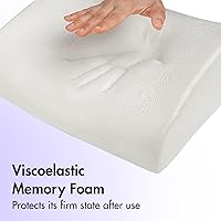 Vista 35 de Lunarable Teal Travel Pillow Neck Rest, Aquatic Fauna Theme Hand Drawn Style Various Starfish in Blue Shades, Memory Foam Traveling Accessory for