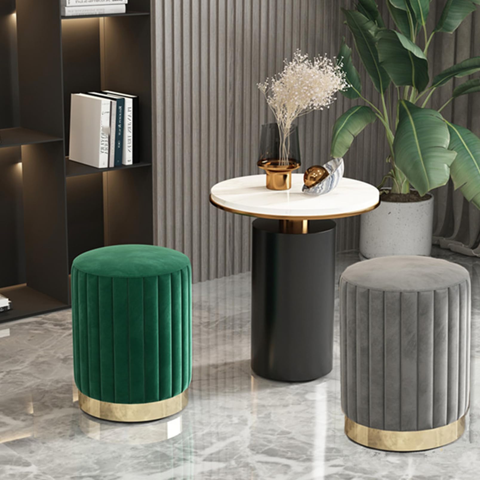 Amazon.co.jp: THLD ドレッサーチェア ベルベット ブルー ベロア