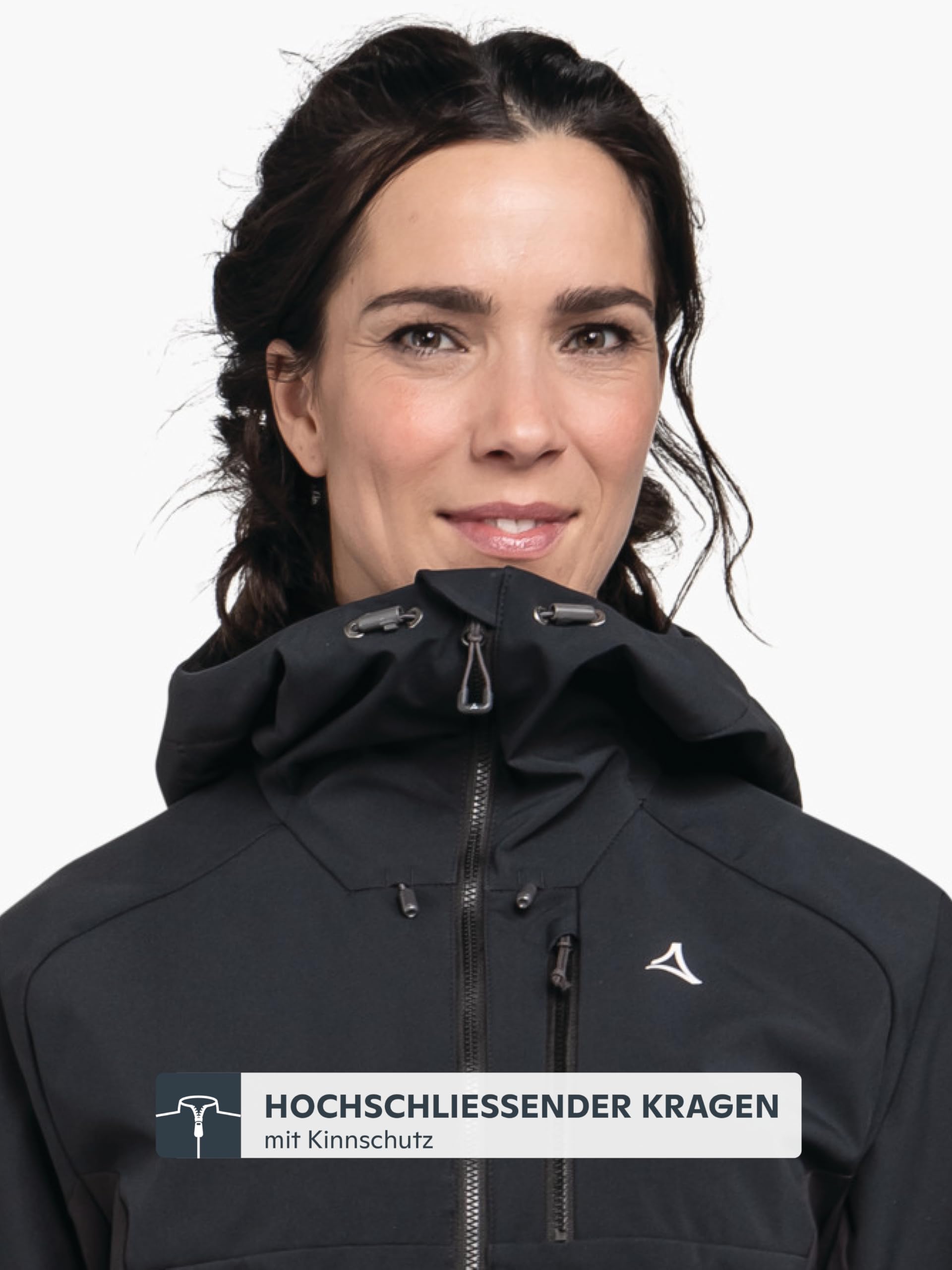Schöffel Damen Hybrid Jk Style Salza WMS, Fahrradjacke mit helmtauglicher Kapuze, windabweisend, atmungsaktiv & wasserdicht, leichte Jacke mit 4-Wege Stretch