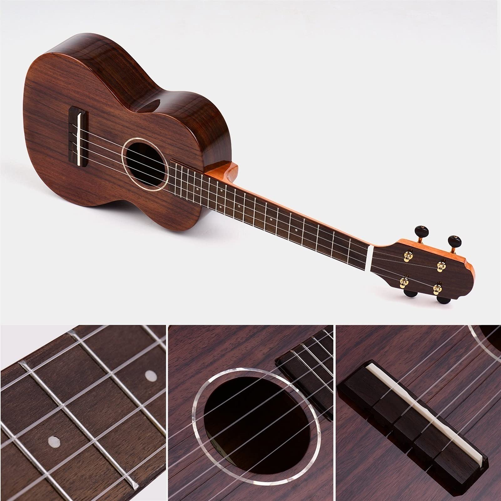 Ukulele koncertowe Początkujący Ukulele Profesjonalny 23- calowy koncert Ukulele Drewno Drewno Powierzchnia lakierowa Lakier (Color : 26 inches)