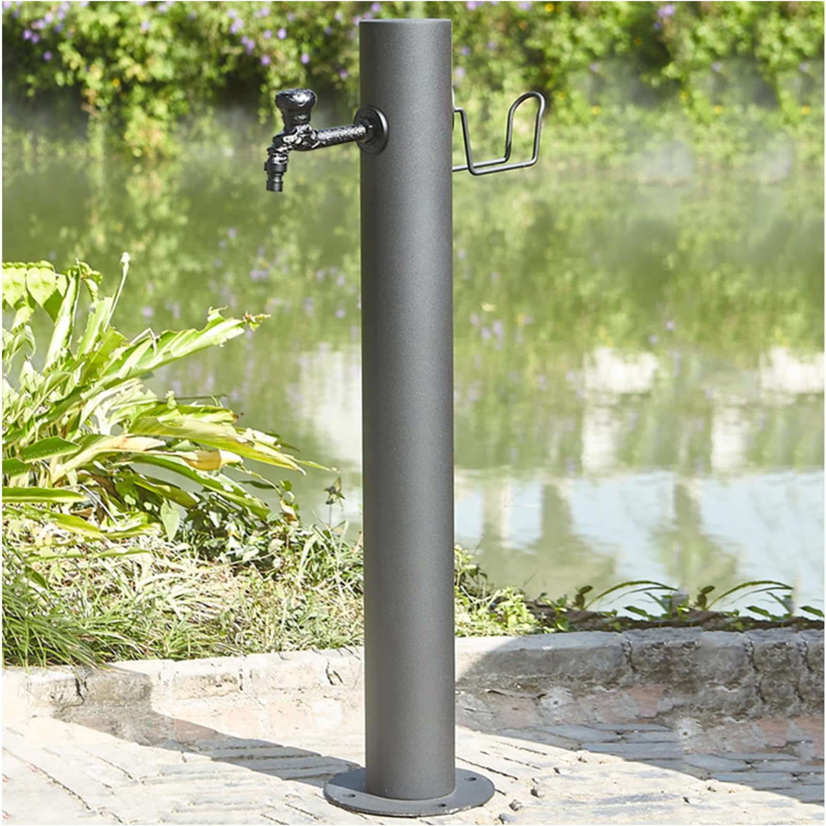BHGFYXBS Freestanding Garden Water Column With Faucet, Floor Mounted Water Tap, Freestanding Hose Stand, Vertical Garden Water Column, Fountain For A Beautiful Garden Space,C-20.5CM×86CM