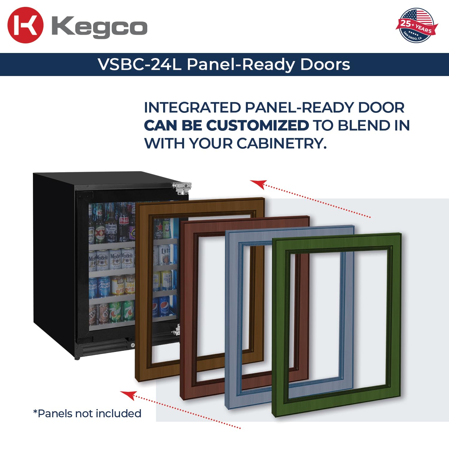 Kegco 24" Wide Reserva Series Panel Ready Right Hinge Beverage Center on Fridge.com - View 5
