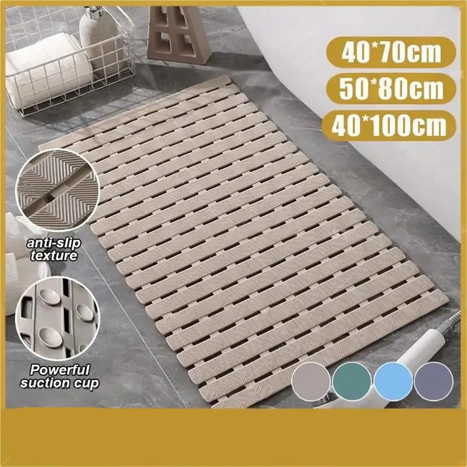 1 Alfombrilla de baño Antideslizante para Baños Y Duchas