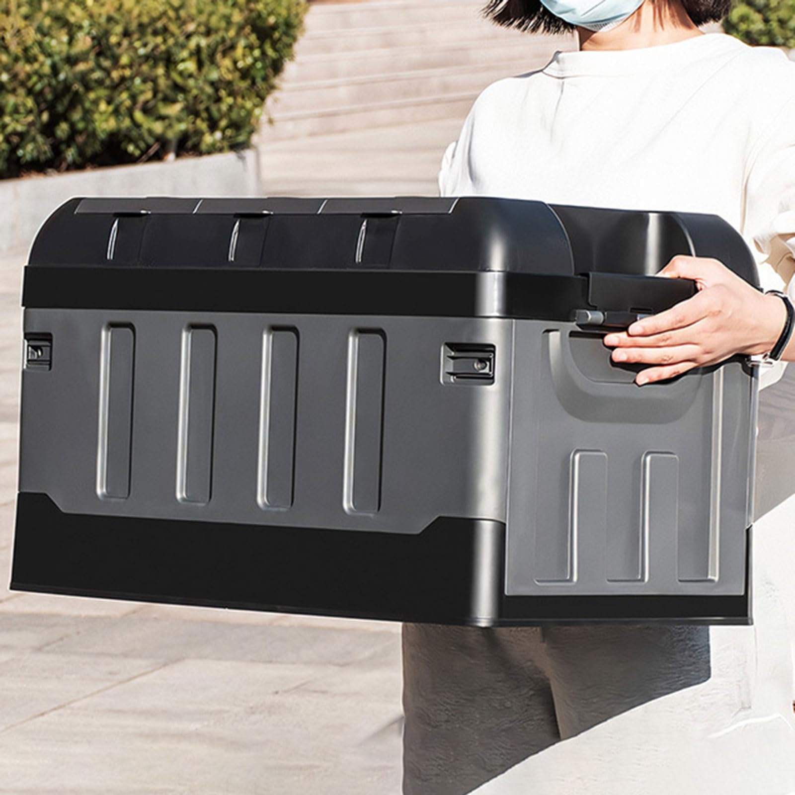 hängematte dreieck HUGDSB Dreieckige Hängematte, 3,9 m, for Outdoor-Camping, tragbare Reise-Baumhängematte for mehrere Personen mit Spanngurten und Netztasche, max. 227 kg Garten Color:Matt Gray - Black IC472 Camping Las Dunas -