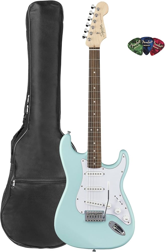 【美品】Squier by Fender Burret Strat ライトブルー Amazon.com: Fender Squier Stratocaster Electric Guitar - Daphne