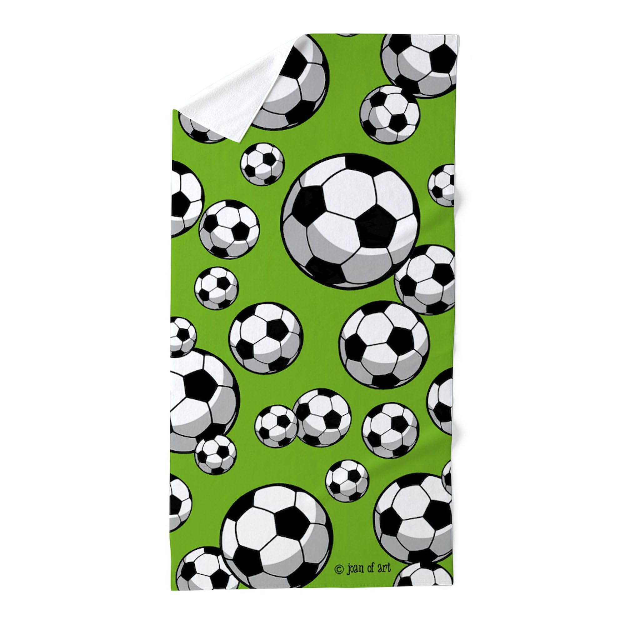 Soccer Themed Beach Towel – 30x60 Inch Super Absorbent & Soft Pool Towel