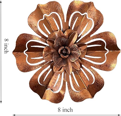 Miniatura 4 de Arte de pared de metal de 8 pulgadas decoración de pared de metal para decoración al aire libre para dormitorio sala de estar hogar jardín porche