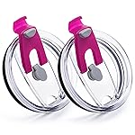 Prurex 30oz Tumbler Lids,Replacement Lids for 30oz Yeti Tumbler, Ozark Trail and More,2 Pack Spill Proof Lids,Cover for 30 OunceTumbler,Cup (Magenta)