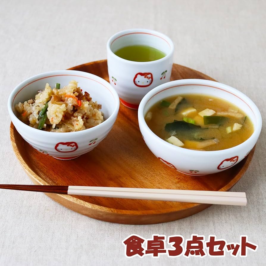 Amazon｜CtoC JAPAN ハローキティ チェリー 食卓セット / 茶碗