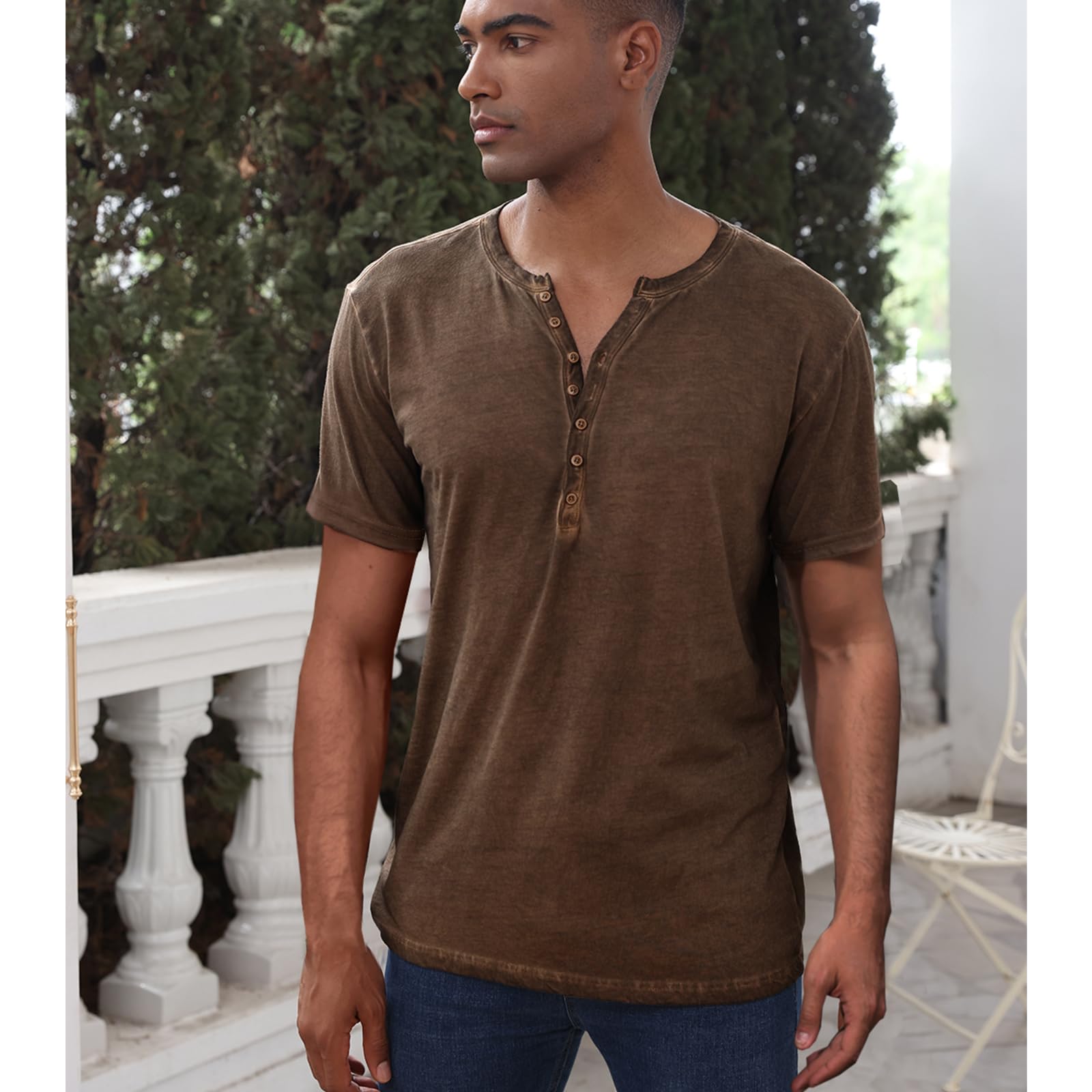 YawYews Maglia Manica Lunga Uomo Maglietta Cotone Uomo T Shirt Manica Lunga Aderente Lunghe Vintage retrò M-3XL