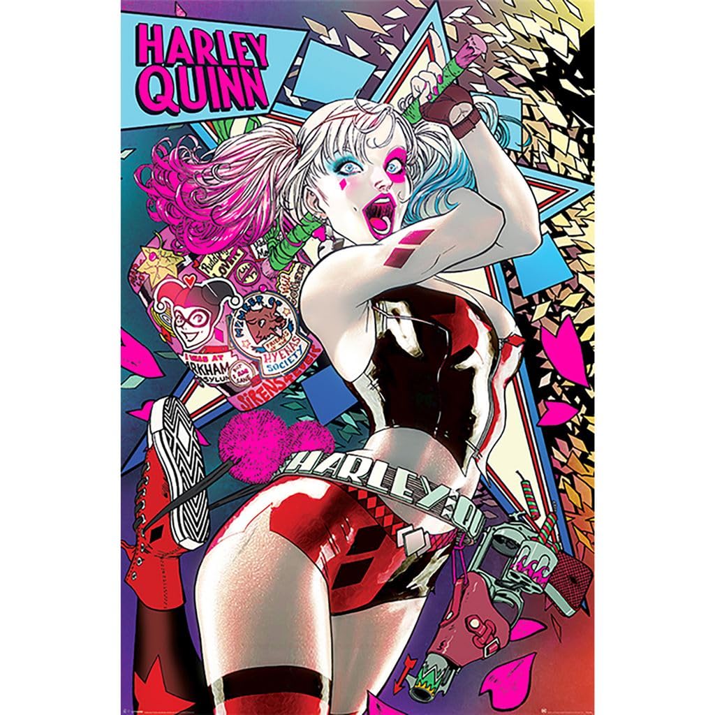 Amazon.com: Pyramid International Batman (Harley Quinn Neon) Maxi