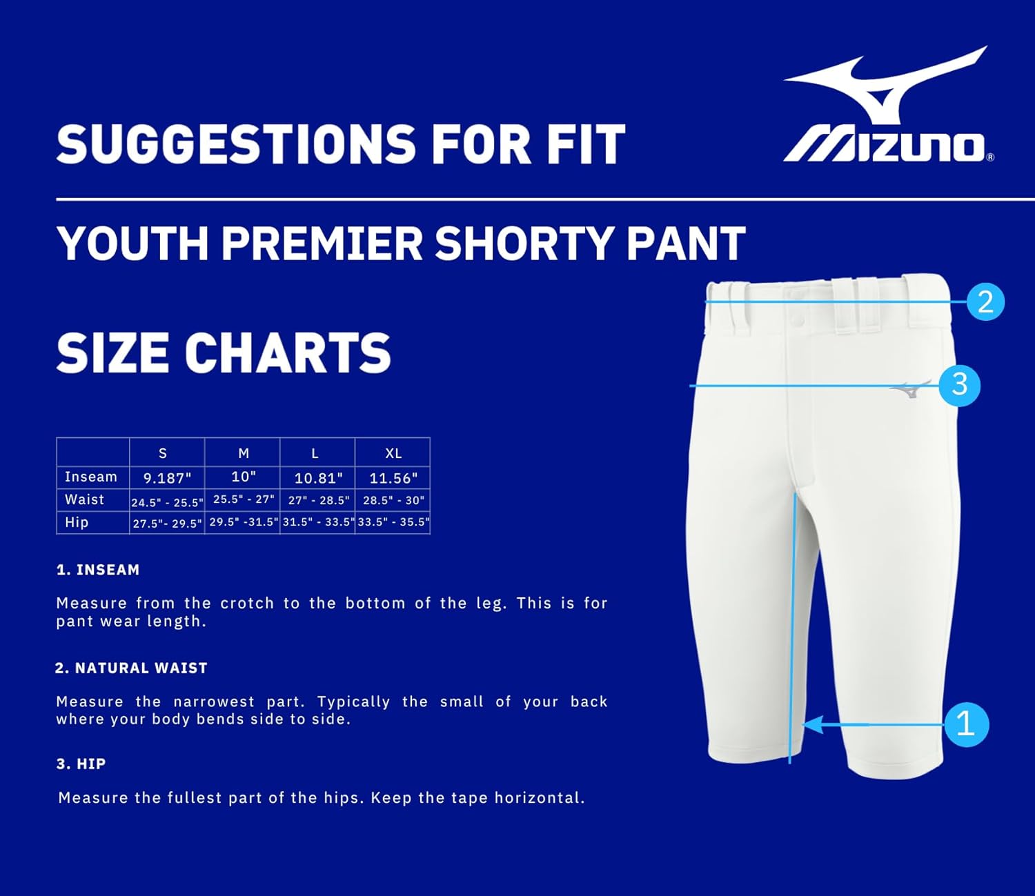 Mizuno Boys Youth Premier Shorty Pant - Image 3