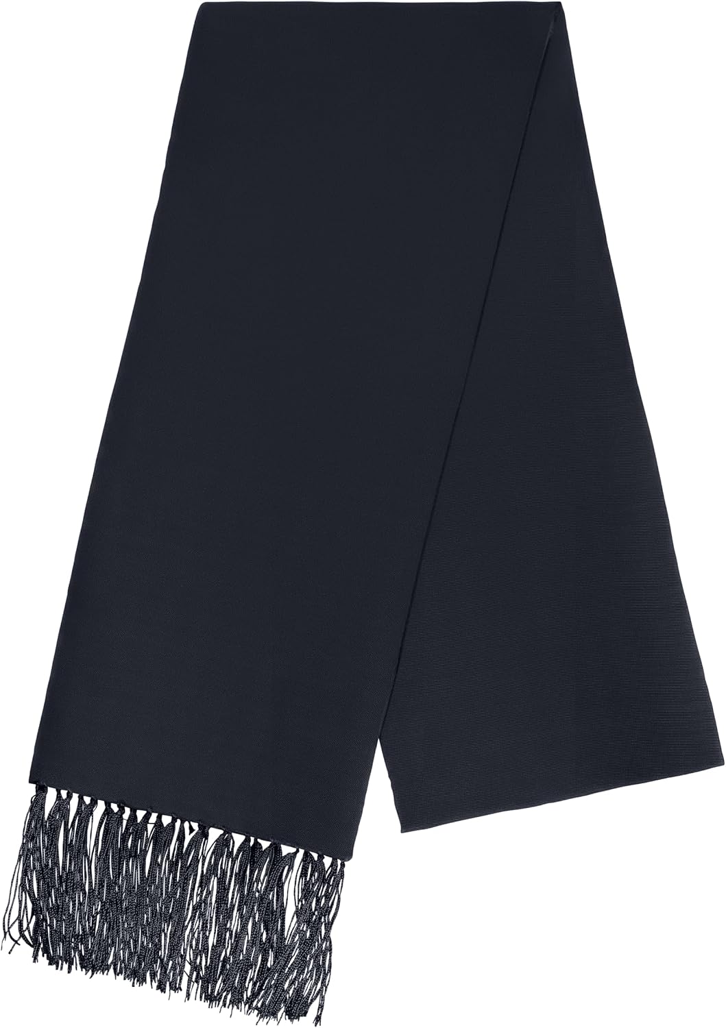 Men's Satin Paisley Scarf with Hand-Tied Fringe, 65 x 9 Inches