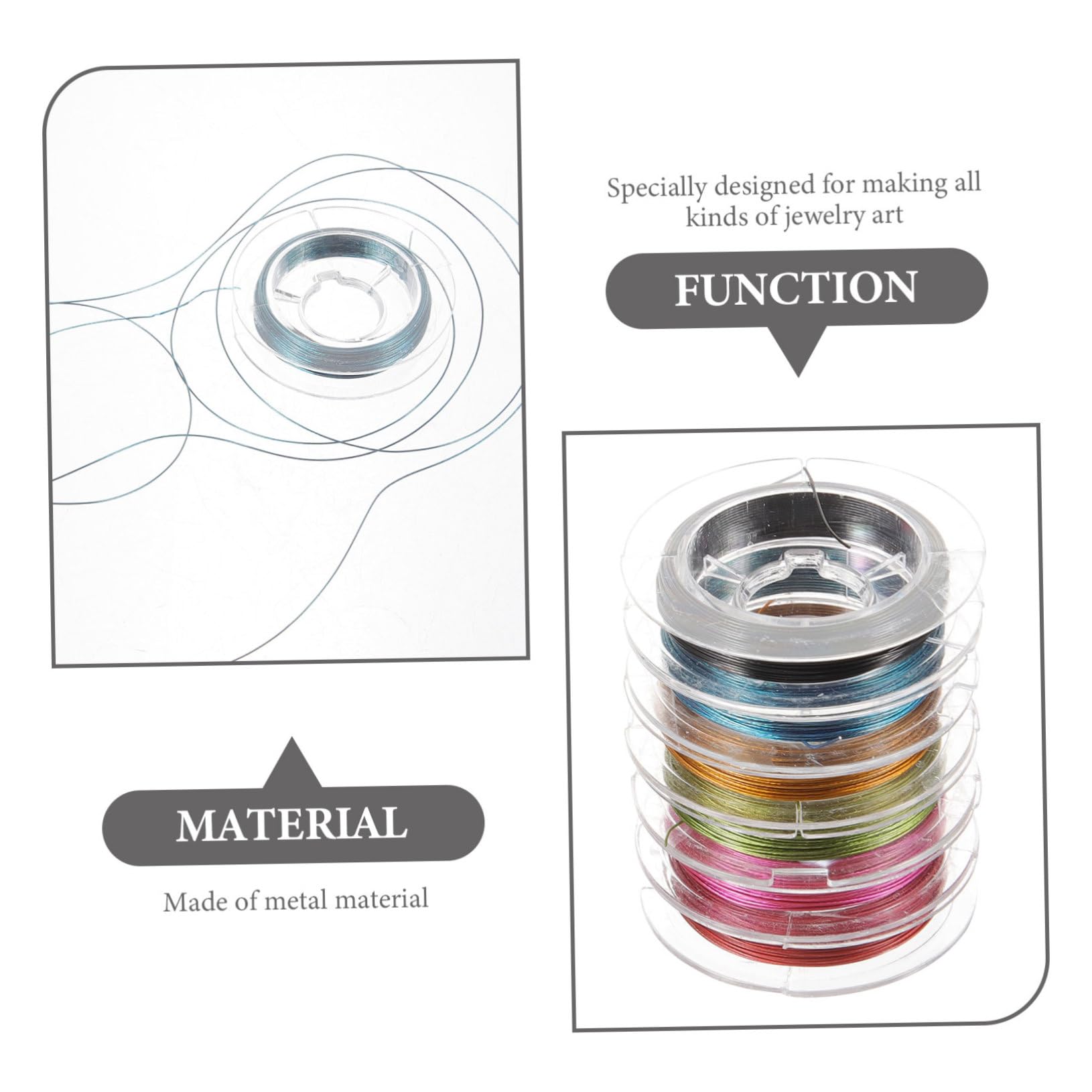 Gadpiparty 4 Sätze Diy Schmuckdraht Biegsamer Metall Draht für Schmuckherstellung Mischfarben für Armbänder Haarschmuck und Bastelprojekte