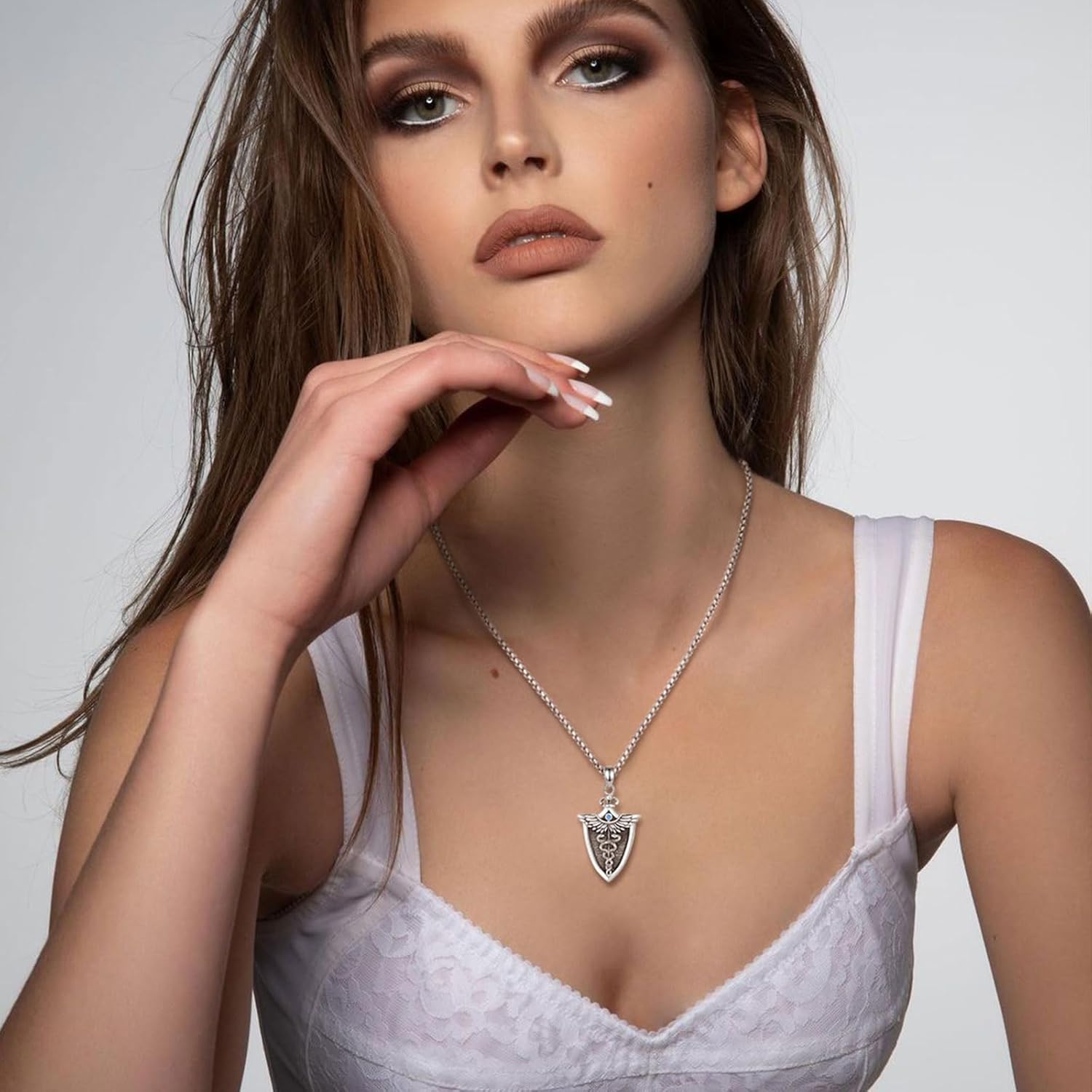 INFUSEU Mystical Hecate Triple Moon Goddess Necklaces, Divine Feminine Protection Gifts - Image 4