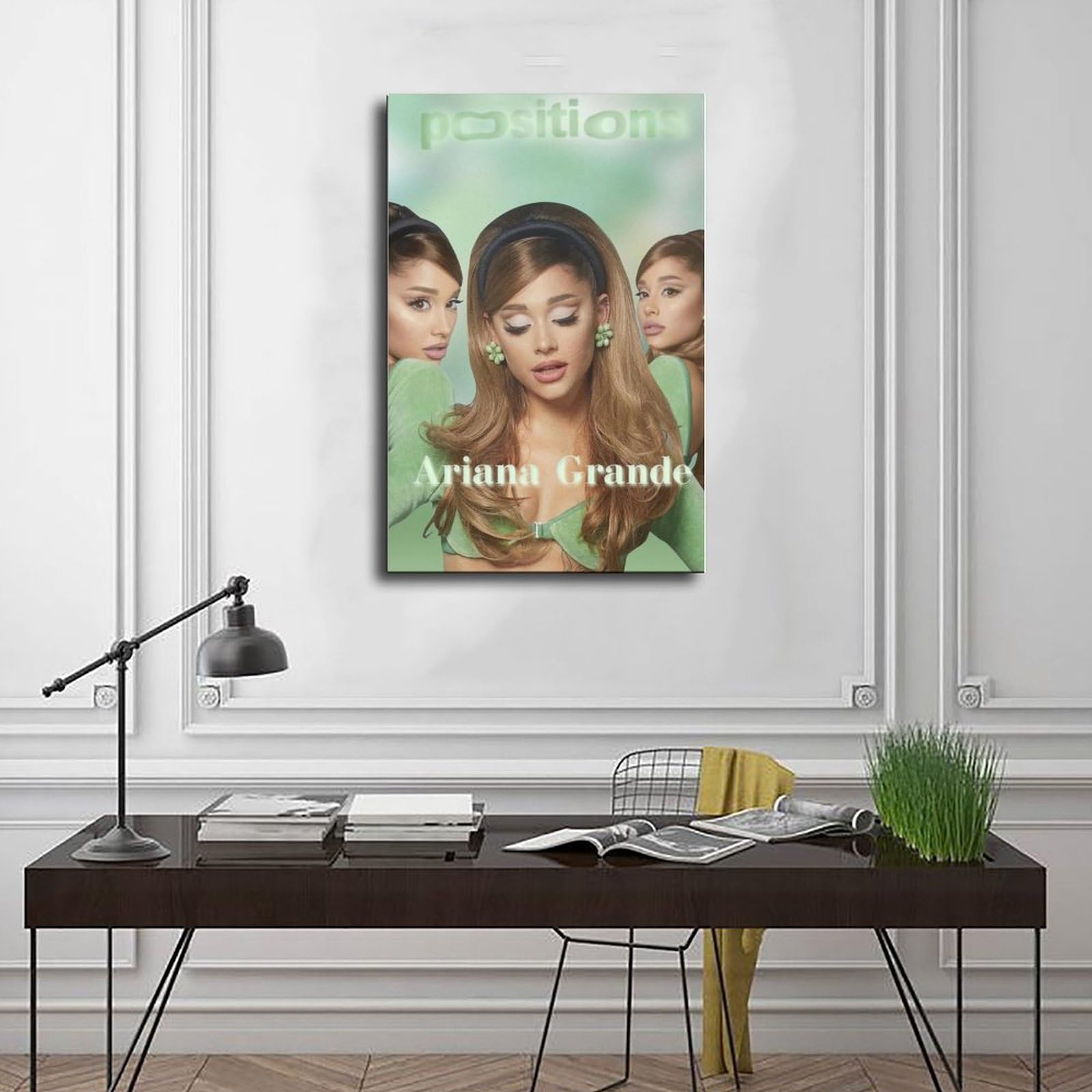 Poster su tela di Ariana Grande, decorazione per camera da letto, per ufficio, camera da letto, regalo, senza cornice, 40 x 60 cm