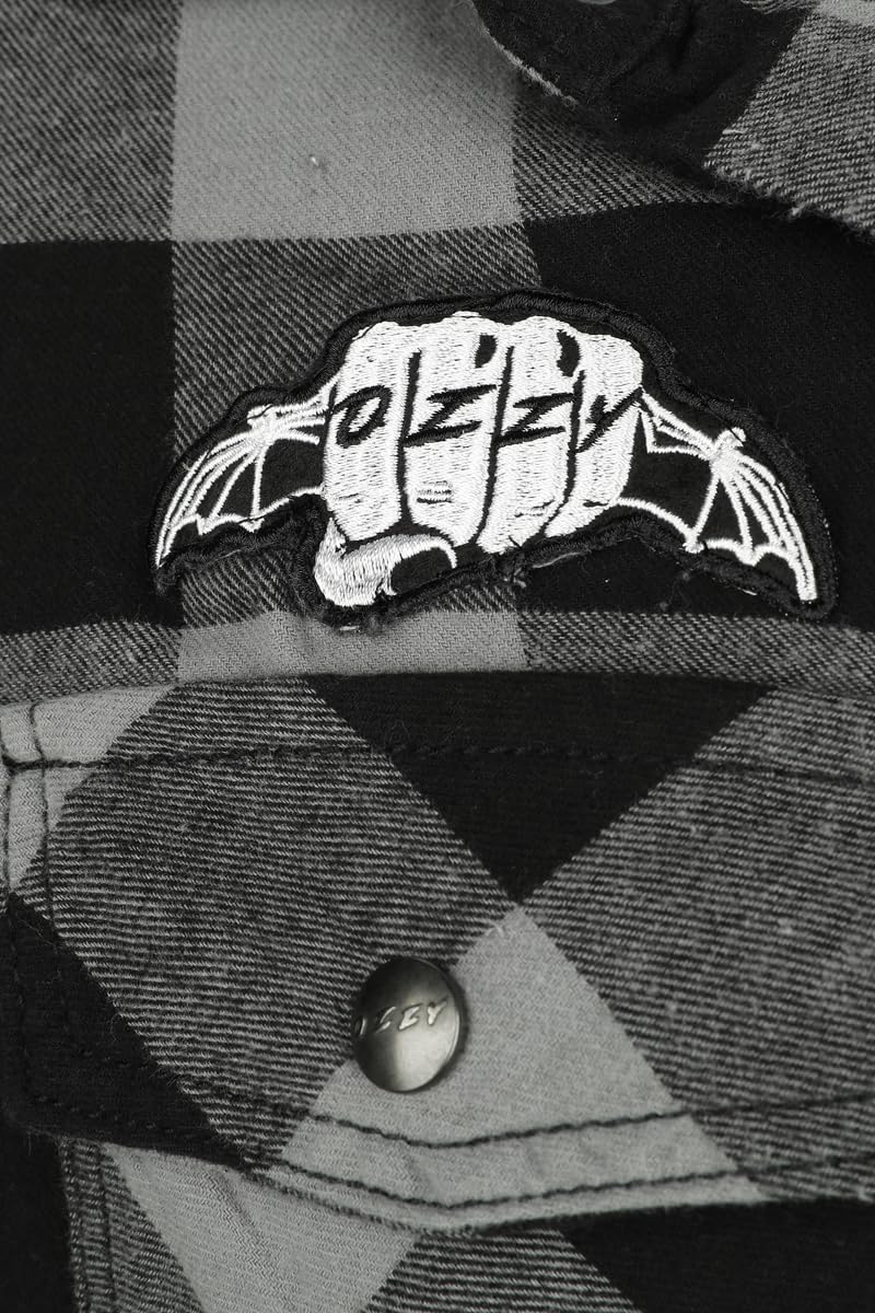 Ozzy Osbourne Check Shirt Männer Langarmhemd schwarz/grau XXL