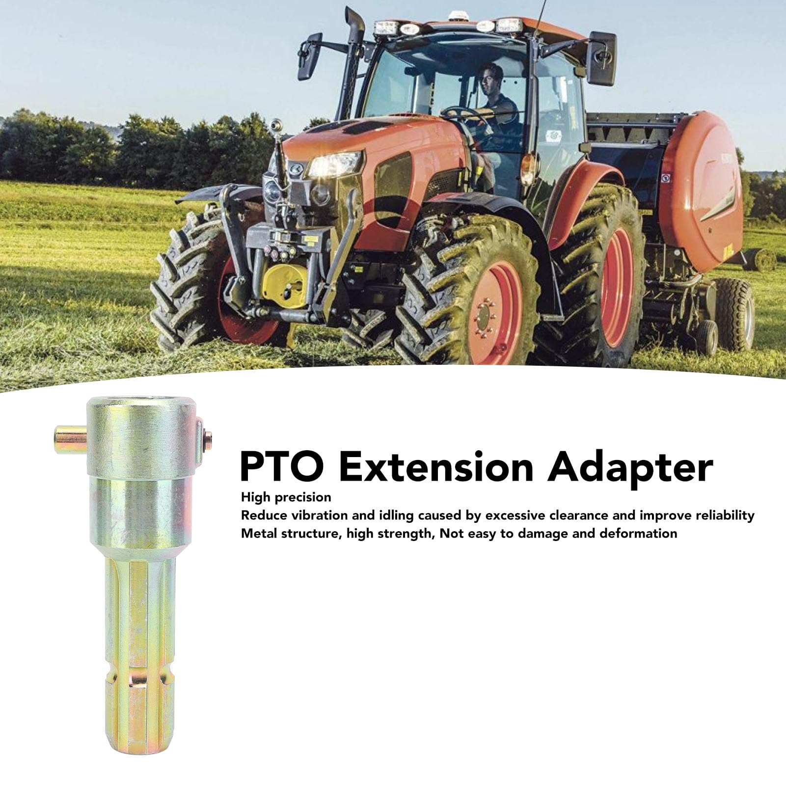 Adaptador Extensor de Eje de Toma de Fuerza de Toma de Fuerza 1 3 8 Pulgadas 6 Estrías Hembra 1 3 8 Pulgadas 6 Estrías Macho Conexión Rápida para Extensión de PTO de Tractor,