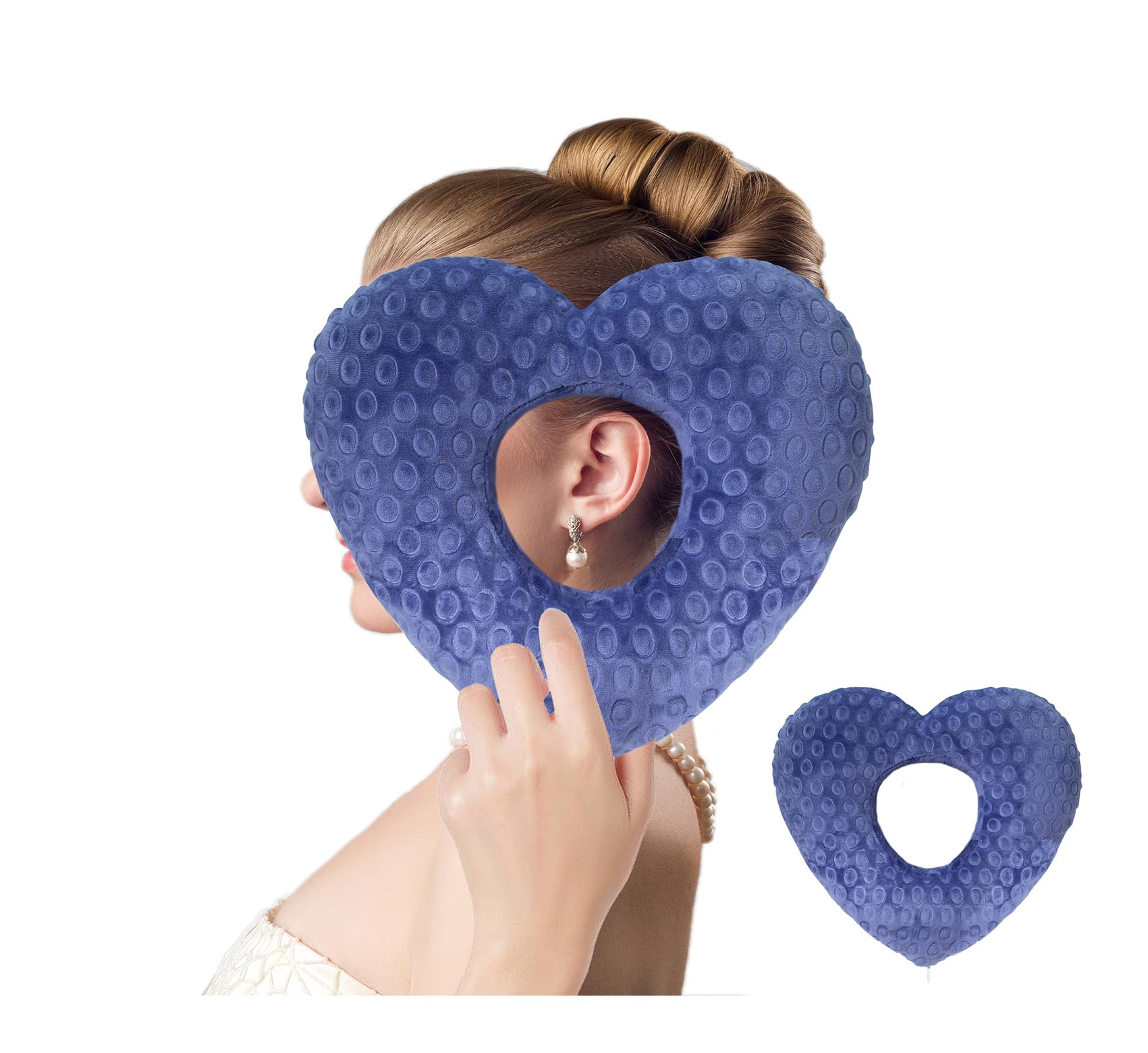GZFQJJ Ear Piercing Pillow for Side Sleepers with an Ear Hole for CNH and Ear PainEar Inflammation Pressure Sores, Cotton Love Side Sleeping Pillow,