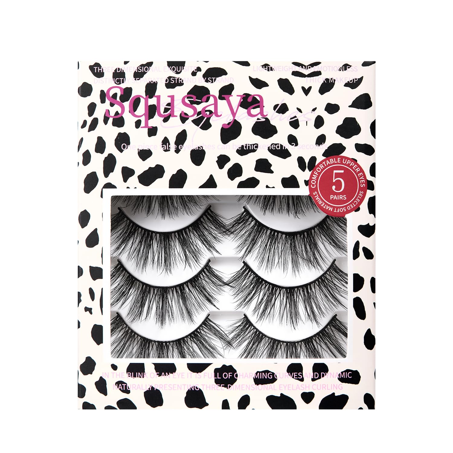 False Eyelashes Lightweight Natural Look Includes 5 Pairs Of Lashes Easy to Apply Reusable Lash Clusters - 01