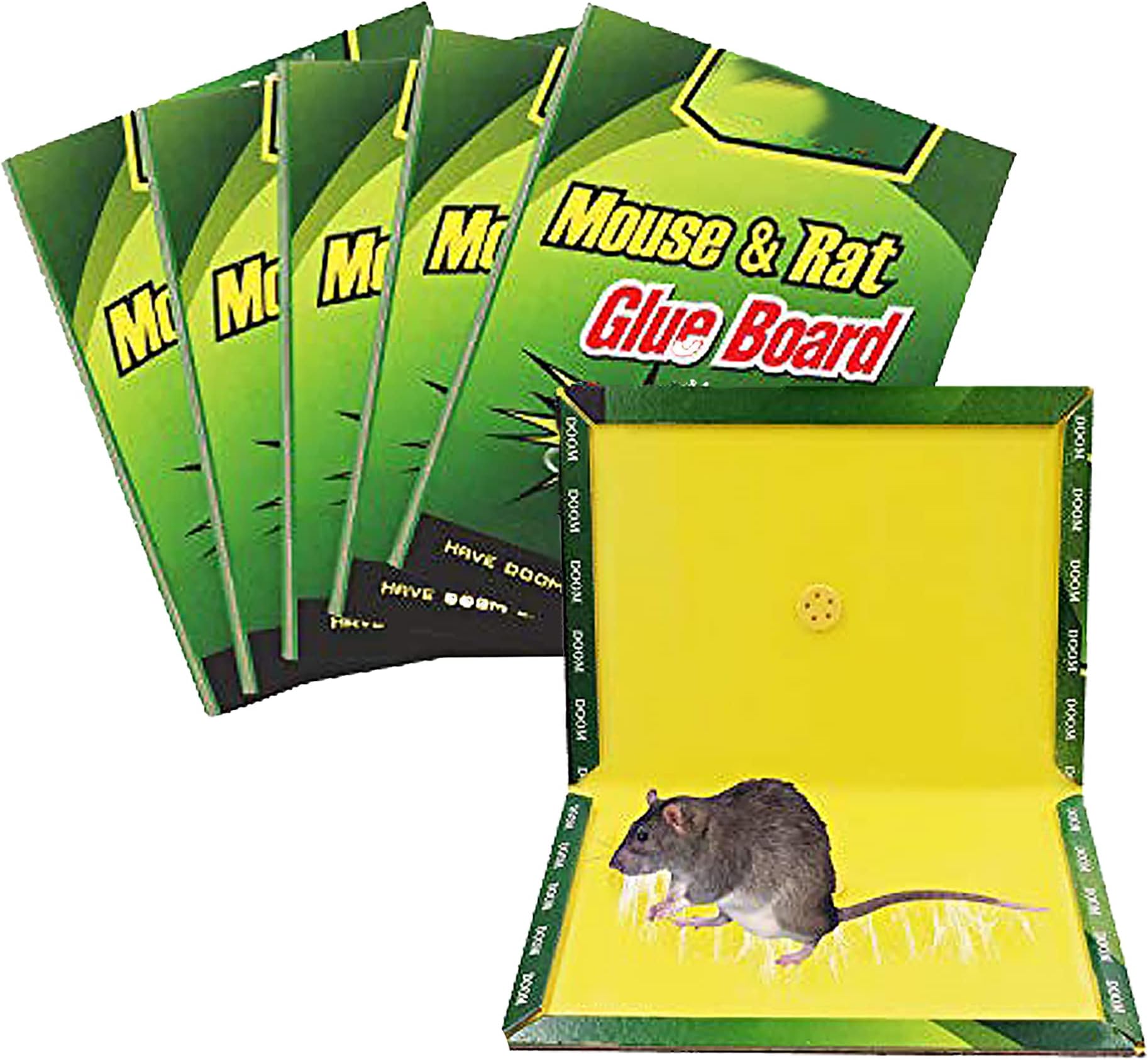 Themodernstore (Pack of 5) Highly Effective Rodent Rat Trap Glue Sticky Board For Mouse, Cockroaches, Spiders etc. Non-toxic and Eco-Friendly