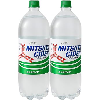 Minoru Shoji Asahi Beverage, Mitsuya Cider, 0.4 gal (1.5 L) (2) PET Bottle, Refreshing and Refreshing Sweetness, Mitsuya Cide