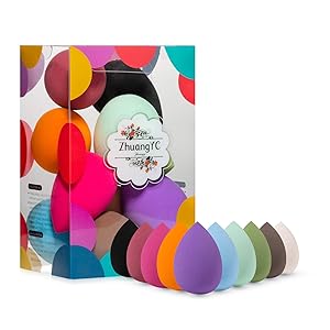 10 Pack Makeup Blenders Foundation Blending Sponges, Cosmetic Tools,Makeup Sponge Set Blending Sponge